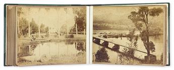 (FIJI, TASMANIA, OCEANIA--EARLY PHOTOGRAPHS.) Album containing 57 mounted albumens of Oceanic peoples and locations,